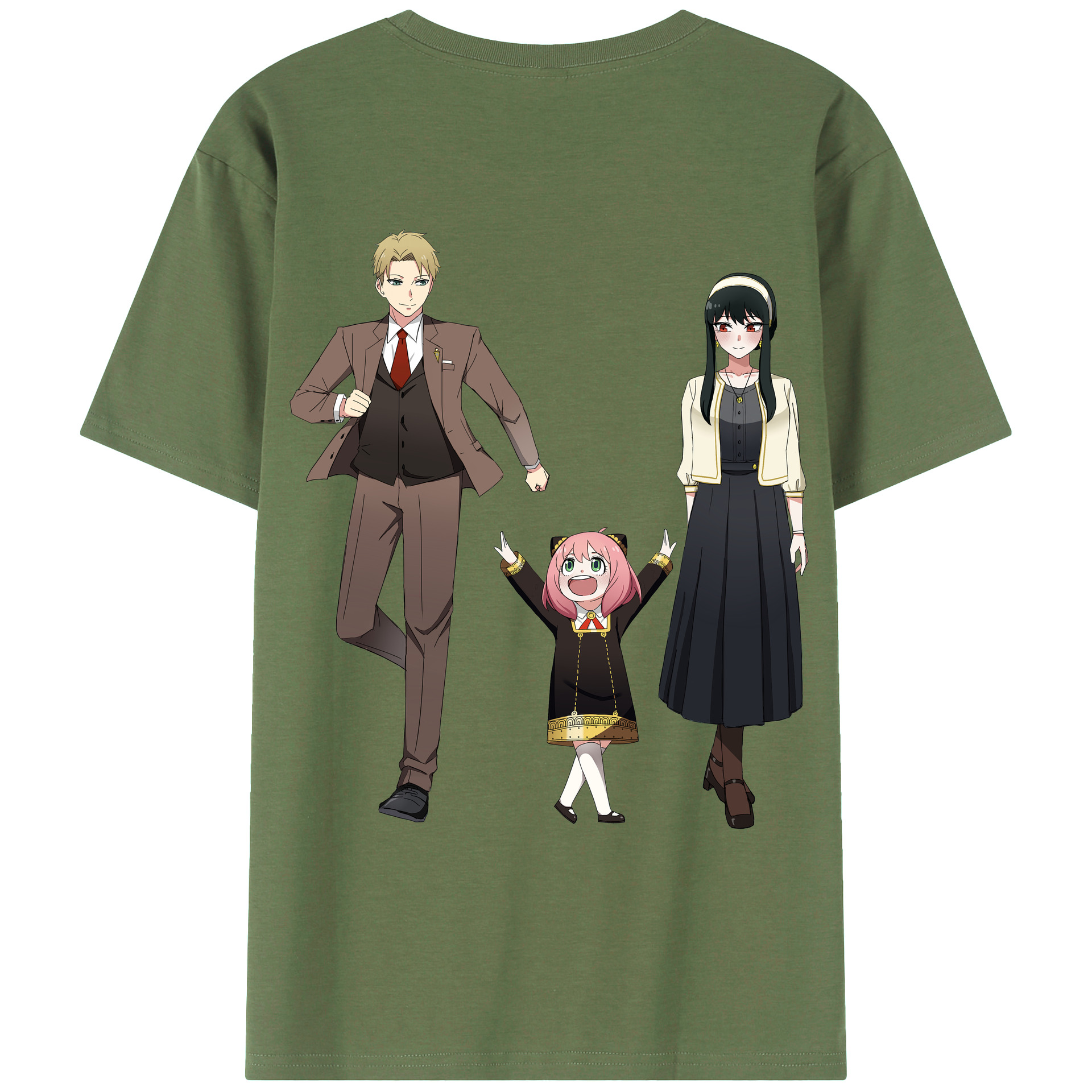 （画像用） SPY×FAMILY间谍家家酒 綿100％ メンズ半袖Tシャツ（バックプリント） 通気性